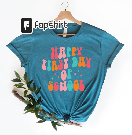 Happy First Day Of School Colorful Shir,2022 First Day Of School,Back To School Shirt,Teacher Mode Tee,Teach Love Inspire Shirt,Kindergarten