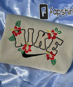 Hawaii Hibiscus Embroidered Sweatshirt