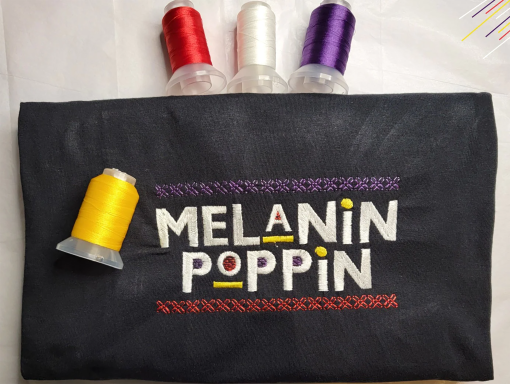 Melanin Poppin Embroidered Sweatshirt Hoodie