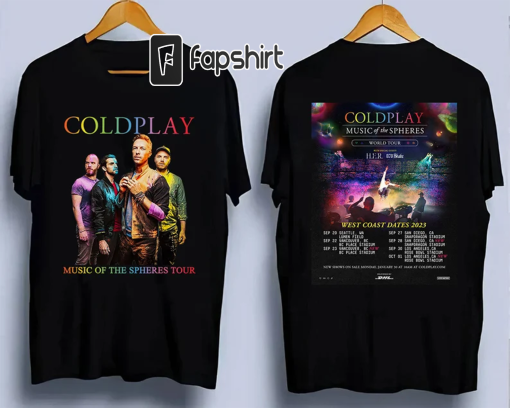 Coldplay World Tour 2023 Shirt, Coldplay Tour Tee, Coldplay Europe Tour Shirt, Coldplay Tour Shirt, Coldplay Fan Shirt, Coldplay Lover Tee