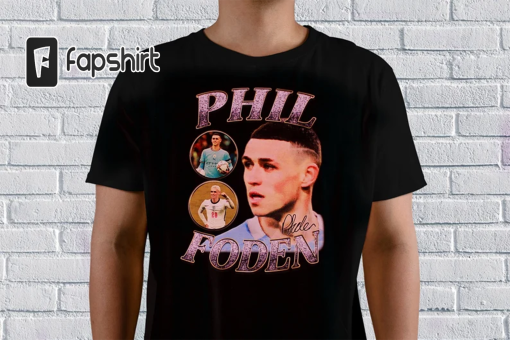 Phil Foden Graphic T-Shirt, Bootleg Rap Tee, Man City, Premier League, Gifts for Him, Gifts for Teenagers, Soccer Shirt, Blokecore Fashion