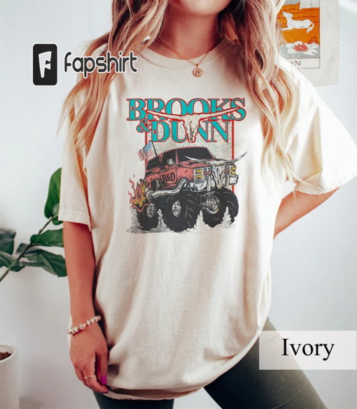 Comfort Vintage Brooks and Dunn Shirt, Country Music Shirt, Rock Band Shirt, Retro Car Shirt, Neon Moon, Music Fan gift, Western Shirt Women