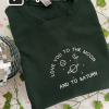 Love You To The Moon And To Saturn Embroidered Sweater