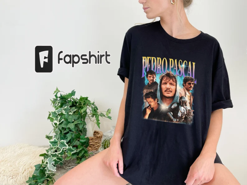 Vintage Pedro Pascal in 90’s/Y2K Style Tribute Shirt, Narcos Tee, Pedro Pascal Meme, Mandalorian, Daddy Pedro, Gift for Her, Massive Talent