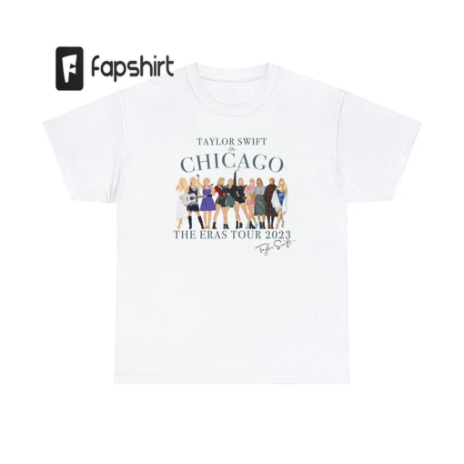 Swiftie Chicago Unisex Heavy Cotton Tee, Concert Shirt, Merch, Taylor, Gift, Eras-Inspired