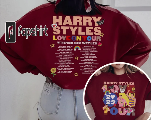 Love On Tour 2023 Shirt, Harry Love On Tour 2023 Tshirt, Harry Concert Sweatshirt, Hoodie, Harry’s House Merch, Gifts For Fan, Unisex Styles