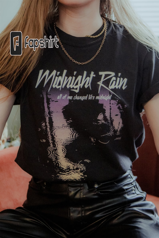 Midnight Rain – Taylor & Prince Vintage Inspired Comfort Colors® Tee | Midnights Album Tees | Purple Rain T-Shirt | Swiftie Merch