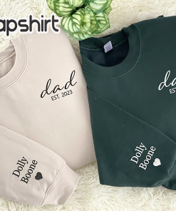 Custom Embroidered Dad Sweatshirt, Dad EST Sweatshirt…