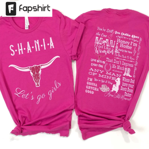 Teal Pink Shania Twain Concert Shirt,/Shania Twain Shirt | Shania Twain Tracklist | Shania Twain Merch