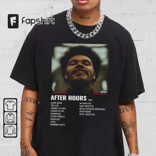 Minimalist Album Music Shirt, The Weeknd After hours Tour Album, Album Music Trend 2023 Hoodie Sweatshirts T-Shirt