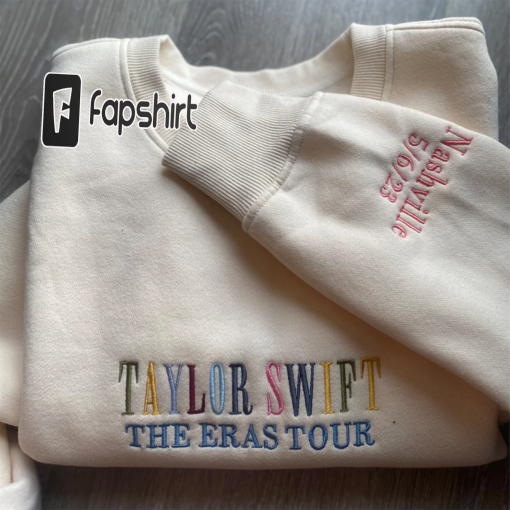 Embroidered Taylor Swift The Eras Tour Crewneck T-Shirt/Hoodie/Sweatshirt