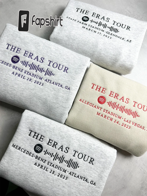 CUSTOMIZABLE The Eras Tour Spotify Crewneck | Hoodie | Spotify Linked Embroidery | Custom Tour Date/Location