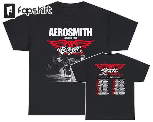 Aerosmith 2023 – 2024 Peace Out Farewell Tour Band Photo Shirt