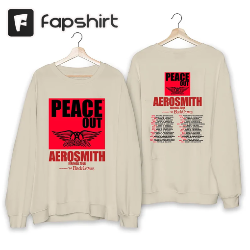 Aerosmith 2023 – 2024 Peace Out Farewell Tour with The Black Crowes Tour Shirt, Aerosmith Band Fan Shirt, Aerosmith 2023 Concert Shirt