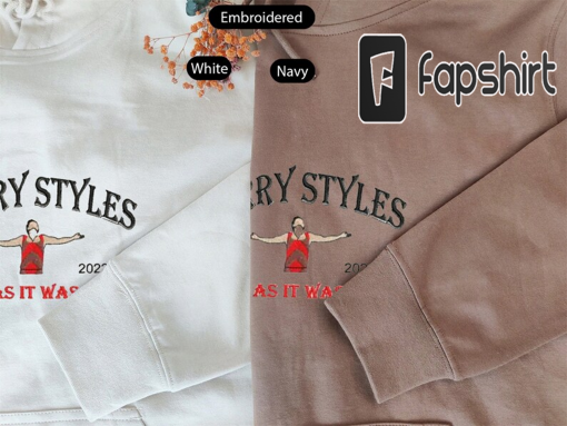 Embroidered Harry Styles Sweatshirt – Vintage Harry Styles Tee – harrys house hoodie, harry styles concert, gift for fan