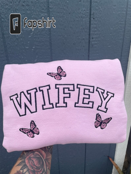 Wifey Embroidery Sweatshirt