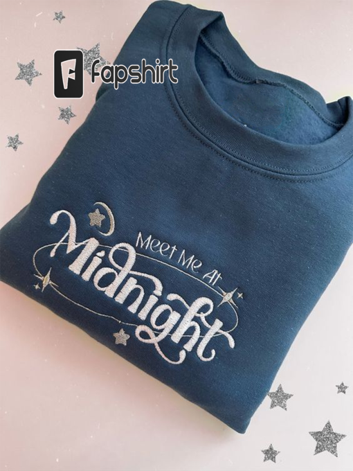 Meet Me at Midnight Embroidered Sweatshirt