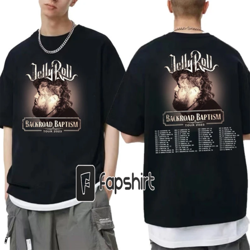 Jelly Roll 2023 Tour Shirt, Jelly Roll Backroad Baptism 2023 Tour Shirt, Music 2023 Tour Shirt, Jelly Roll Concert 2023 Gift For Fan.