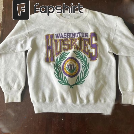 Vintage University of Washington Logo Sweatshirt, NCAA Washington Huskies Shirt, University of Washington, NCAA Shirt, Vintage Shirt