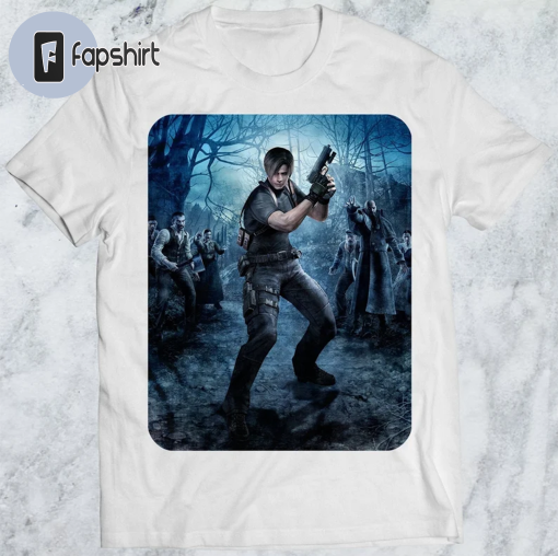 Leon RE4 Premium Unisex T-shirt, Resident Evil 4 Remake 2023 shirt, Resident Evil 4 Tee, Resident Evil Shirt, Gaming Tee, Leon Kennedy Tee