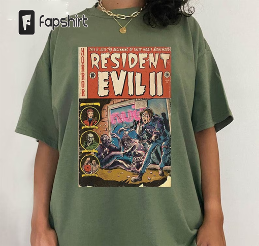 Limited Resident E II Leon Kennedy Shirt, 90 Vintage Tshirt, Love Game Shirt, Horror Game Shirt, Gaming Shirt, Funny Gaming Shirt,Evil Shirt