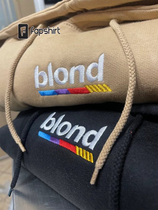 Blond Hoodie , Blond embroidered sweatshirt