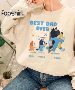 Bluey Best Dad Ever T-Shirt, Personalized Best…