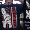 Personalized Dad Raised Fist Bump T-Shirt, Father’s Day Gift, Custom Kid Names Gift For Daddy, Best Dad Ever Shirt, Dad Kids Matching Tshirt