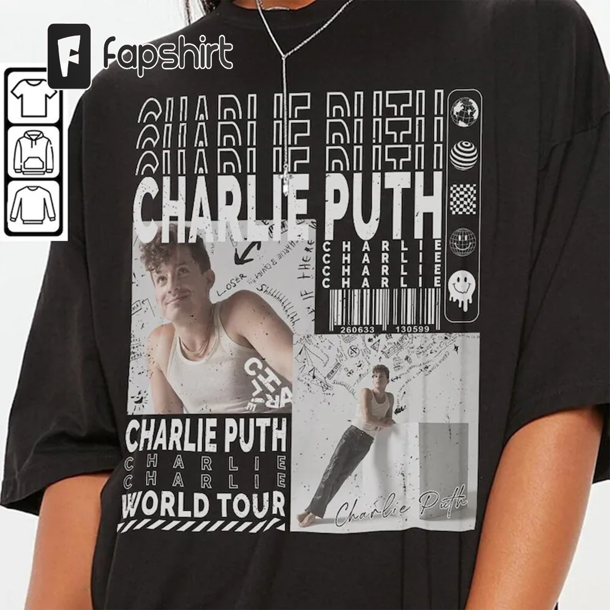 Charlie Puth Music Shirt K1, Charlie Album Sweatshirt, Charlie Puth Tour 2023 Retro Unisex Gift Bootleg Hoodie Mus2704DK