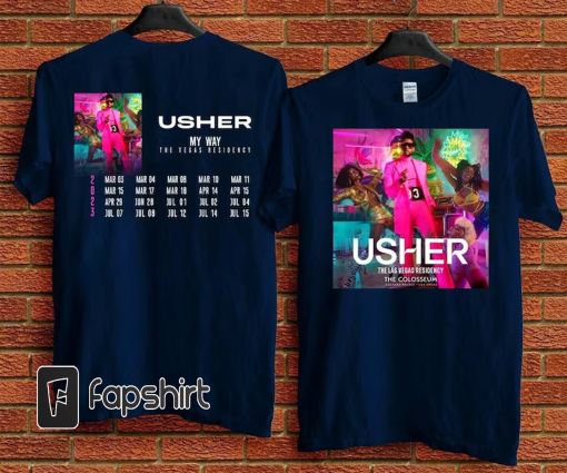 2023 Usher My Way The Vegas Residency Tour Shirt, Usher RnB Music Concert 2023 Shirt, Usher Tour 2023 Music Tour T-Shirt, Concert Sweatshirt