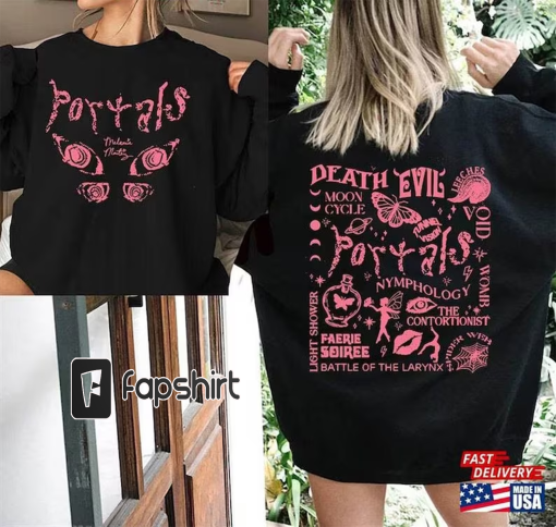 Melanie Portals Tour 2023T-Shirt 2 Sides, Melanie Martinez Tour Date Shirt, Music Tour 2023 Tshirt, Singer Shirt, Portals Tour 2023 Shirt