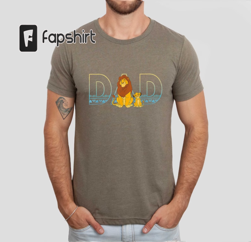 Dad Lion King Shirt, The Lion King Disney Father’s Day T-shirt, Mufasa and Simba Dad Shirt, Best Dad In The Pride Lands, Father’s Day Gift