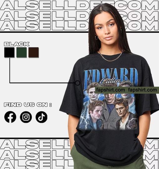 Edward Cullen Vintage 90s Bootleg Classic Graphic Tshirt | Robert Pattinson Retro Bootleg Rap Shirt | Twitlight Movie Graphic Homage Tshirt