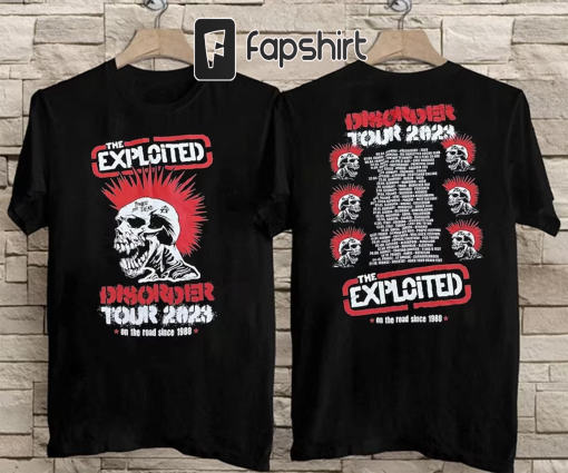 The Exploited Disorder Tour 2023 T-Shirt, The Exploited Band T-Shirt, 2023 The Exploited Shirt, 2023 Rock Tour Shirt, Music Concert Shirt