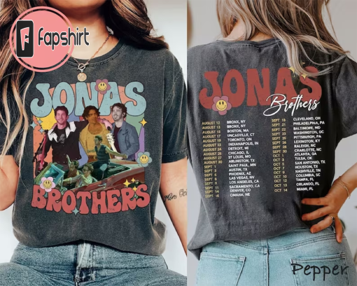 Retro Jonas Brothers Shirt, Joe Jonas Double sided Comfort Colors® shirt, Jonas Brothers Tour Shirt, Jonas Retro 90’s Sweater