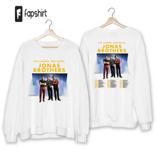 Jonas Brothers Five Albums One Night The Tour 2023 Shirt, Jonas Brothers Band Fan Shirt, Jonas Brothers 2023 Tour Shirt, Jonas Brothers Fan