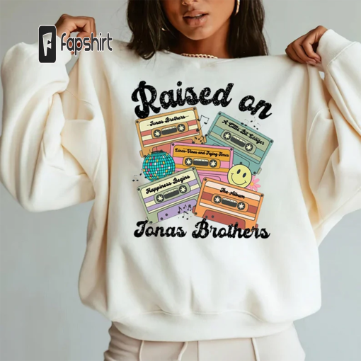 Raised on Jonas Brothers T-Shirt, Vintage Cassette Tape Unisex shirt, Retro Cassette Tape Graphic Tee , Jonas Brotheras Tour 2023 Sweatshirt