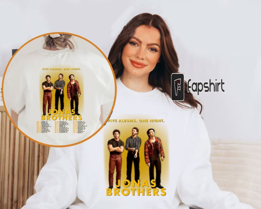 Jonas Brothers Five Albums One Night The Tour 2023 Shirt, Jonas Brothers 2023 Tour Shirt, Jonas Brothers Fan, Jonas Brothers Band Fan Shirt