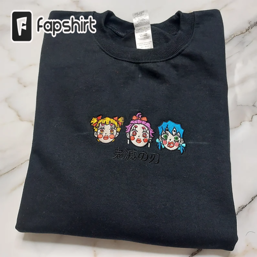 Anime Embroidered Sweatshirt, Embroidered Anime Shirt, Anime Shirt, Embroidered Shirt, Embroidered Hoodie, Anime Tee, Anime Shirt EKNYA126