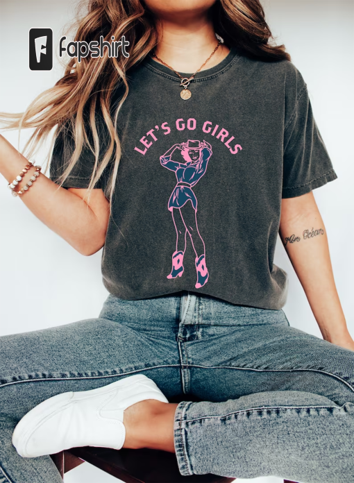 Let’s Go Girls Country Girl Oversized Vintage T-Shirt, Comfort Colors Shirt, Cowgirl Shirt, Country Girl Shirt, Country Shirt, Western Shirt