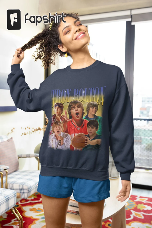 High School Musical Troy Bolton Shirt, Troy Bolton Vintage T-Shirt, Troy Bolton Homage Bootleg Shirt, Gift for Her, Birthday Gift