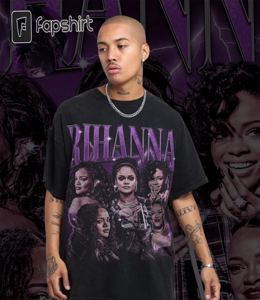 Rihanna Vintage 90s T-shirt, Music Fan Graphic Tee, Gifts For Fan, Trending Shirt, Streetwear, Summer Outfit, Unisex Oversized