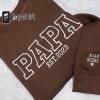 DAD SWEATSHIRT, Dad Gift, Embroidered Dad Crewneck Kids Names Sweatshirt Pregnancy Reveal Gift for New dad Custom Shirt Father’s Day Gift