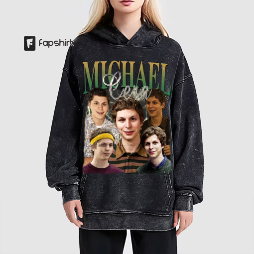 Michael Cera Vintage Washed T-Shirt,Actor Homage Graphic Unisex Long Sleeve, Bootleg Retro 90’s Fans Hoodie Gift