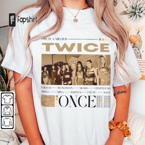 Vintage Twice Shirt, Twice Unisex Kpop Shirt, Vintage Style Korean Pop Sweatshirts T-Shirt Hoodie