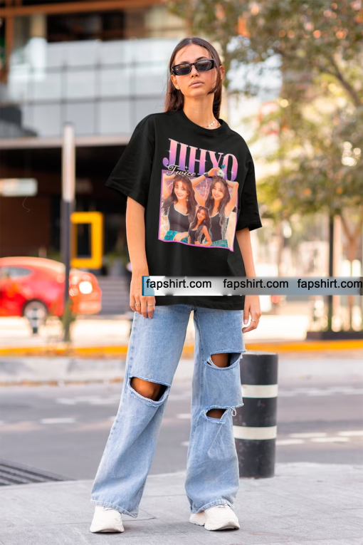 Twice Jihyo Retro Classic Tee – Kpop Bootleg Shirt – Kpop Merch – Kpop Gift for her or him – Twice Jihyo T-shirt