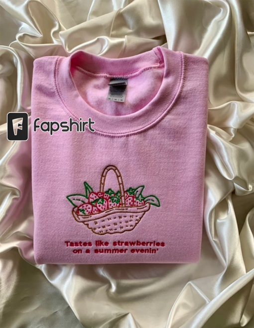 Strawberries -embroidered sweatshirt- Various Colors