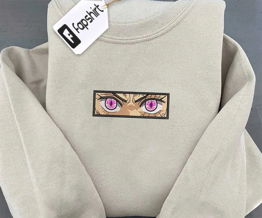 De.mon Slay.er Manga Anime Embroidered Sweatshirt, Anime Embroidered Sweatshirt, Anime Sweatshirt, Anime Design For Shirt, Anime Gift