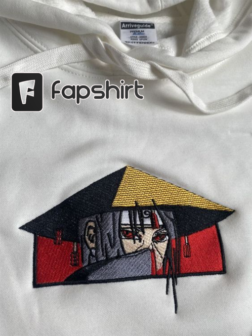 Itachi embroidered sweatshirt, anime embroidered crewneck