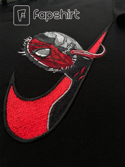 Sp.ider-Man Maximum V.enom Spider-Man Big Face embroidered sweatshirt